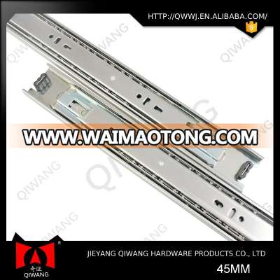 Furniture Drawer Slide Three Fold Ball Bearing Telescopic Channel From China Supplier